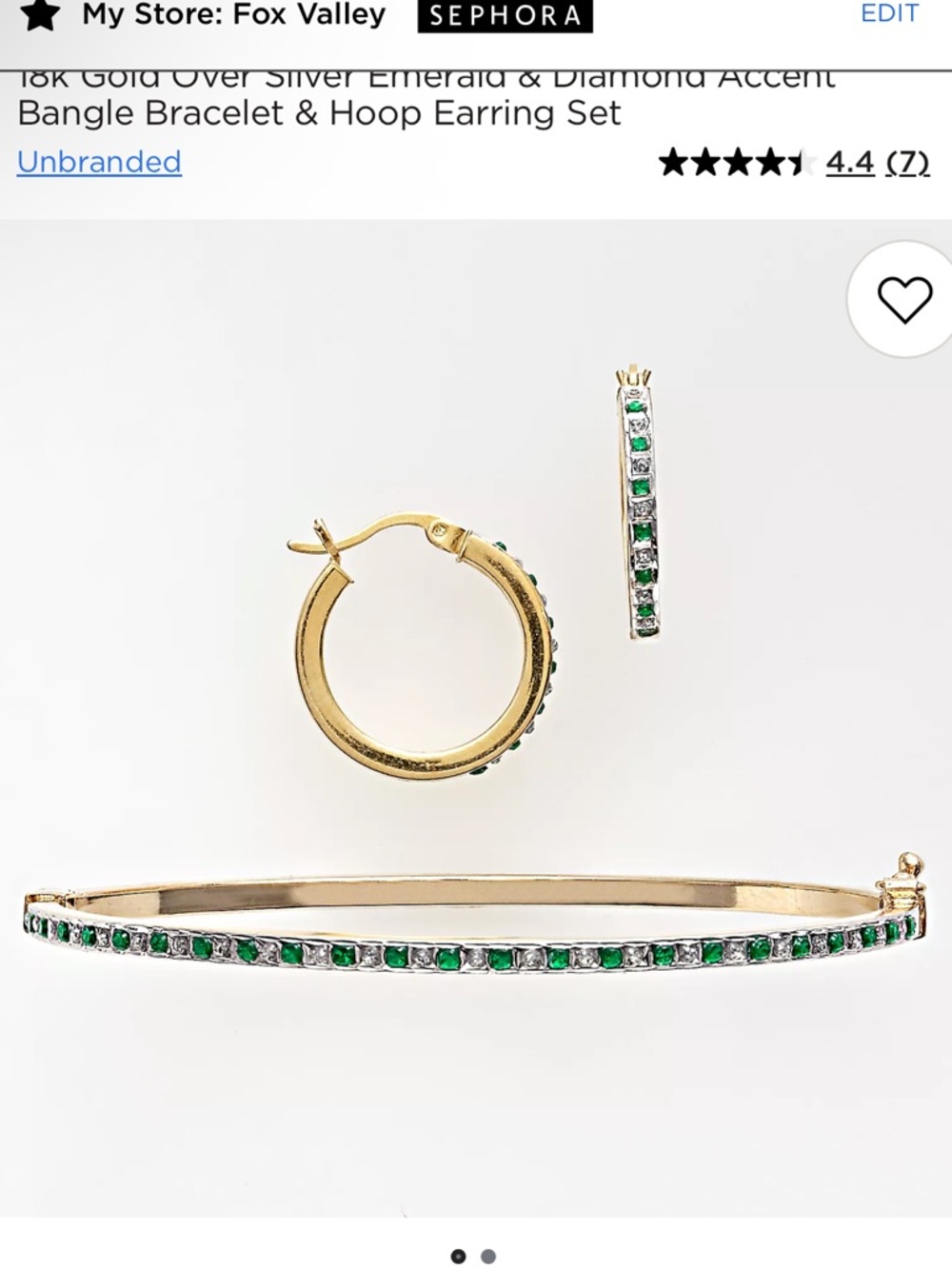 Kohl's Gold-Tone Bracelet with Green Accents